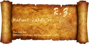 Rafael Zalán névjegykártya